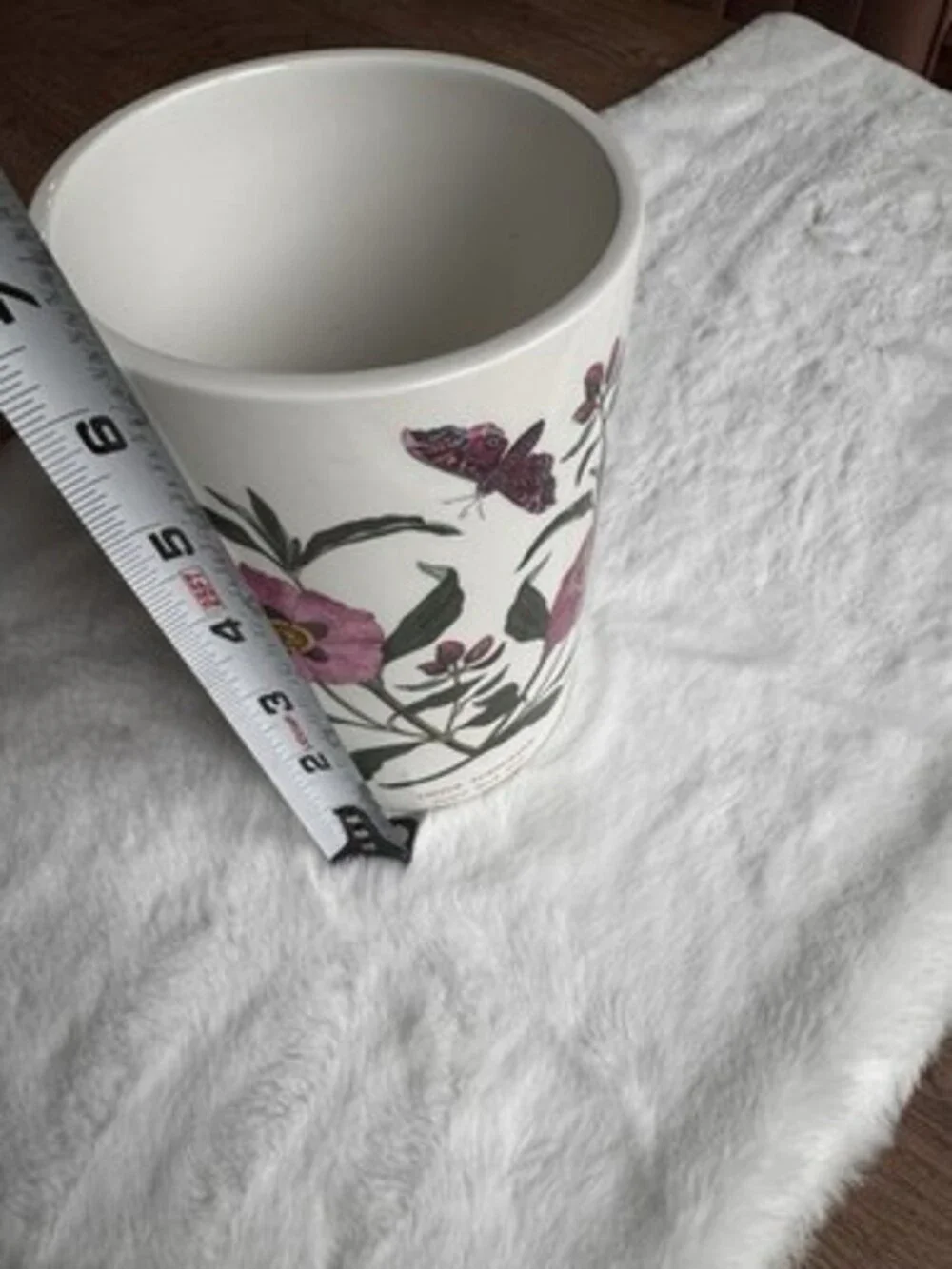 The Botanic Garden Purple Rock Rose Ceramic Vase Container Made In England